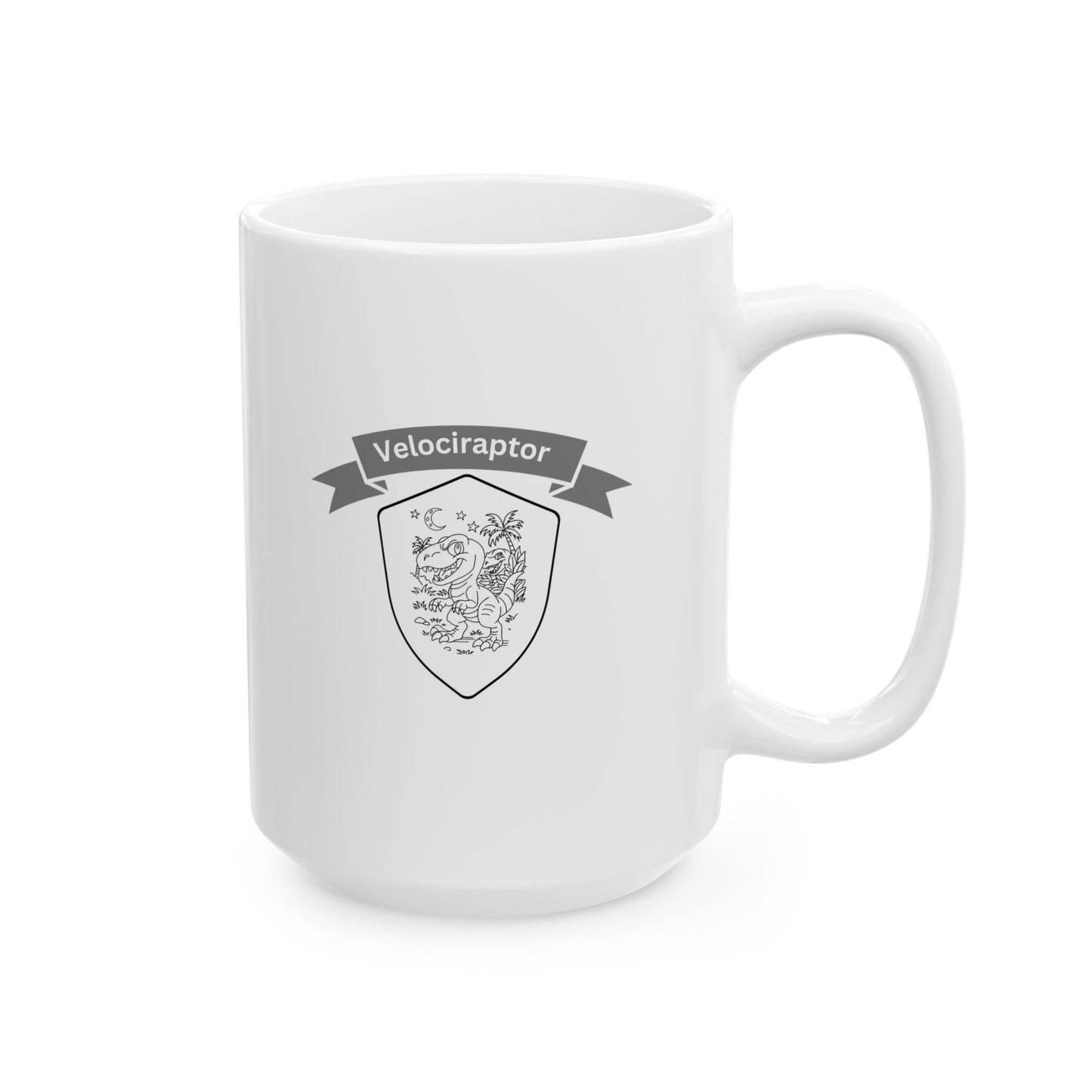 Velociraptor Mug – Hand-Drawn Dinosaur Art by Mitchell Trumble | Fun Gift for Dino Fans, Kids & Coffee Lovers