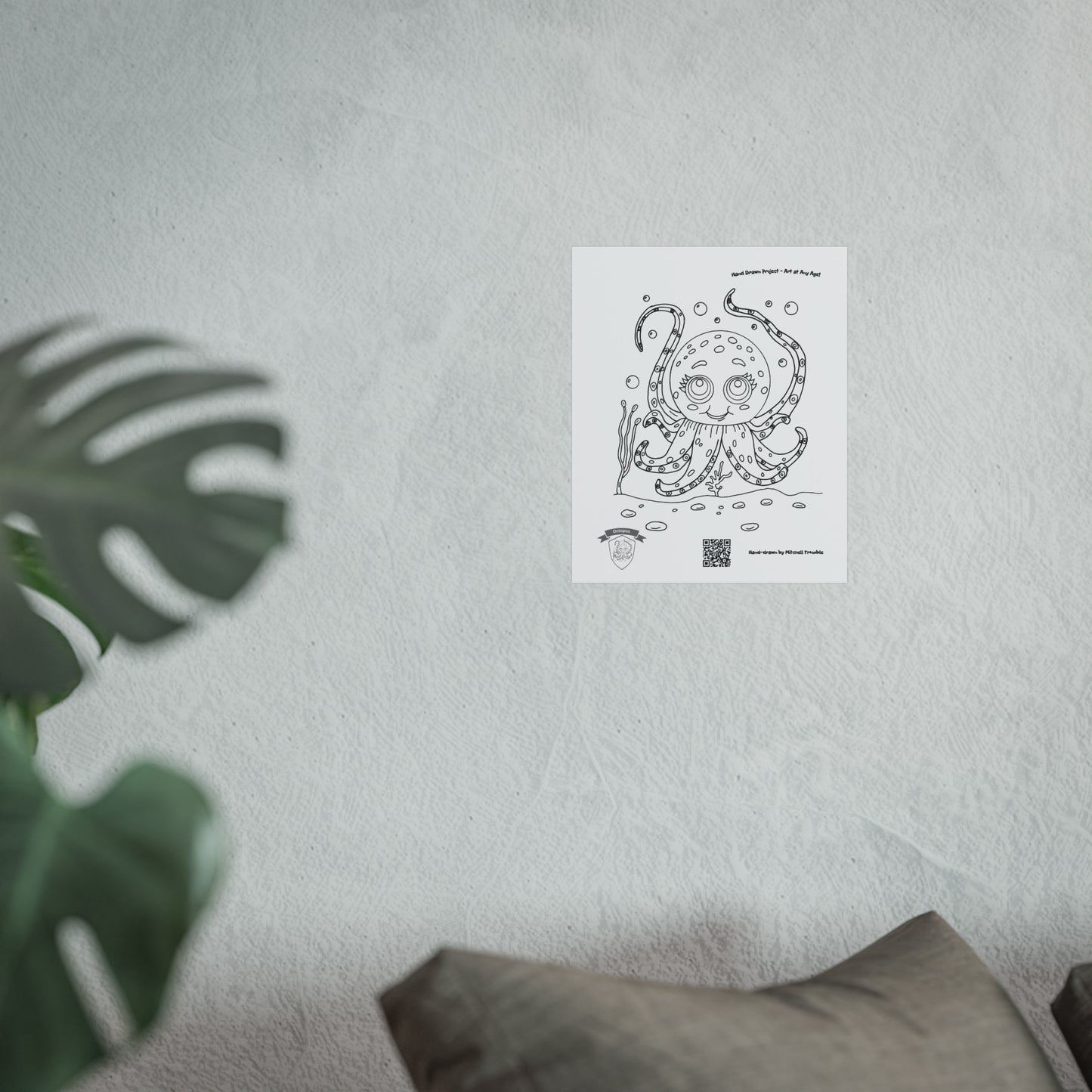 Octopus – Hand-Drawn Ocean Art Poster