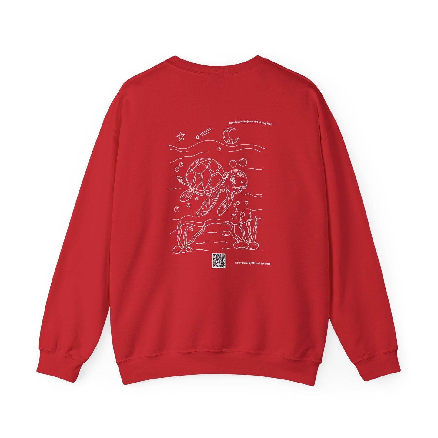 Smiling Sea Turtle Cozy Sweatshirt – Ocean Critter Art