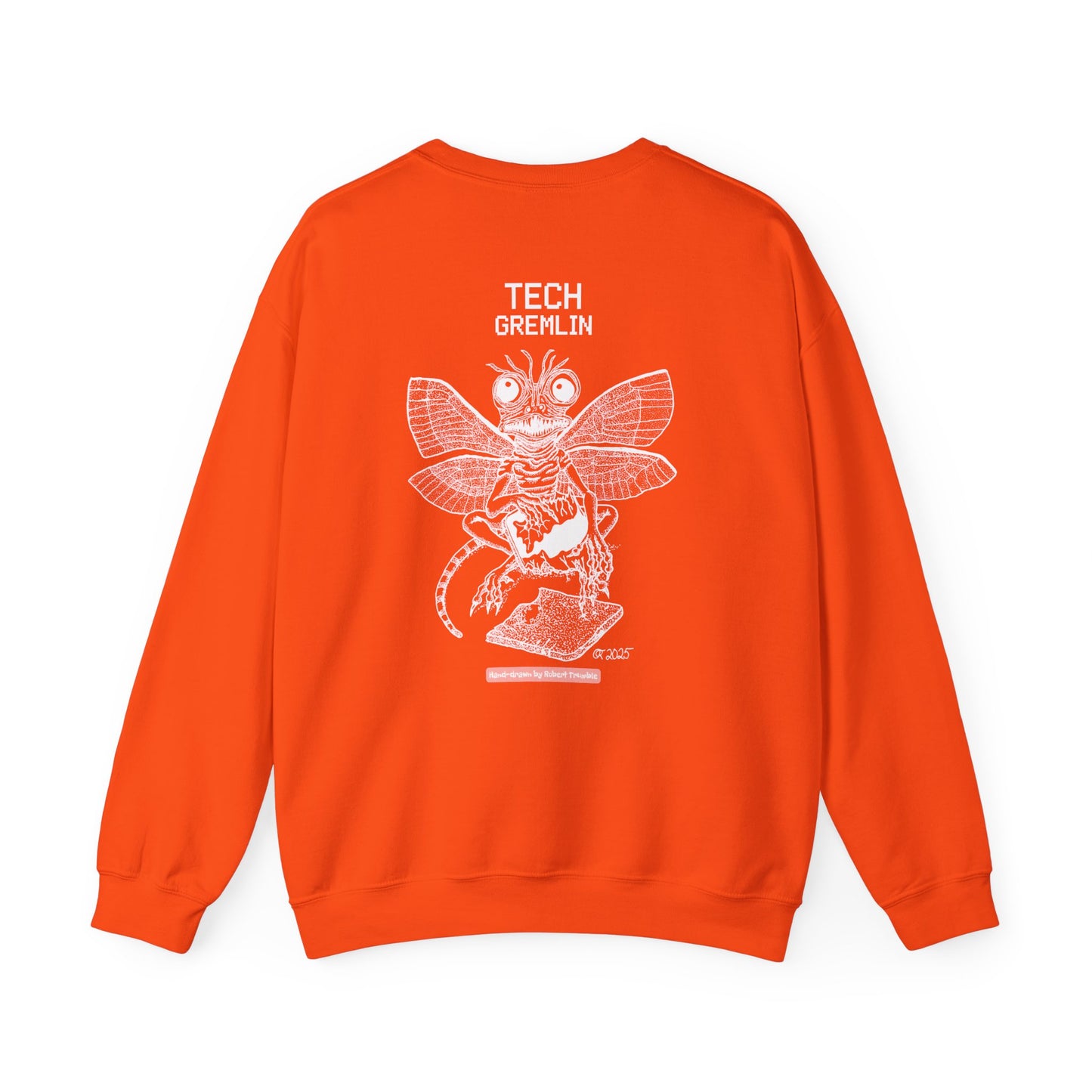 Tech Gremlin Crewneck Sweatshirt – Digital Chaos by Robert Trumble