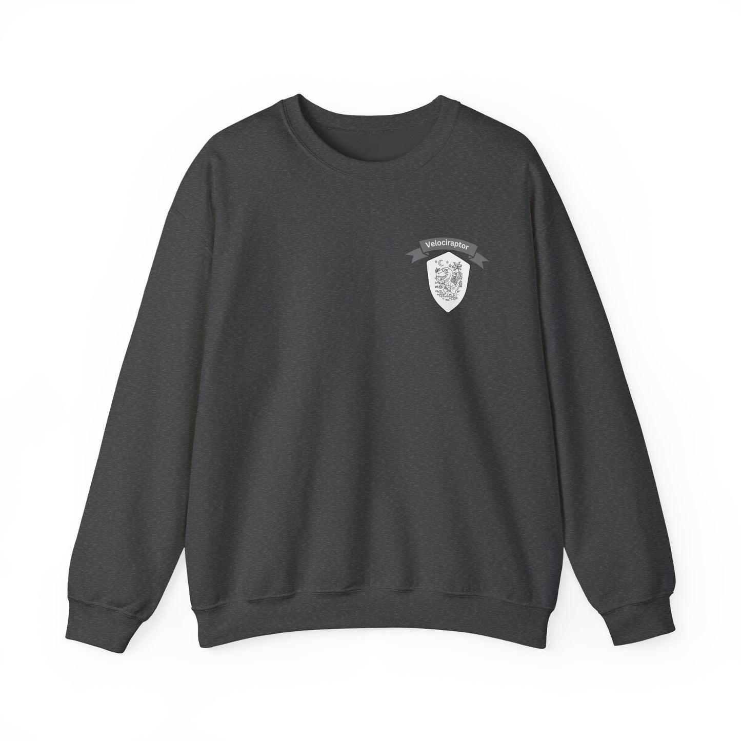 Velociraptor Crewneck Sweatshirt – Unisex | Hand-Drawn Dino Design by Mitchell Trumble | Cozy Gift for Dino Fans & Artists