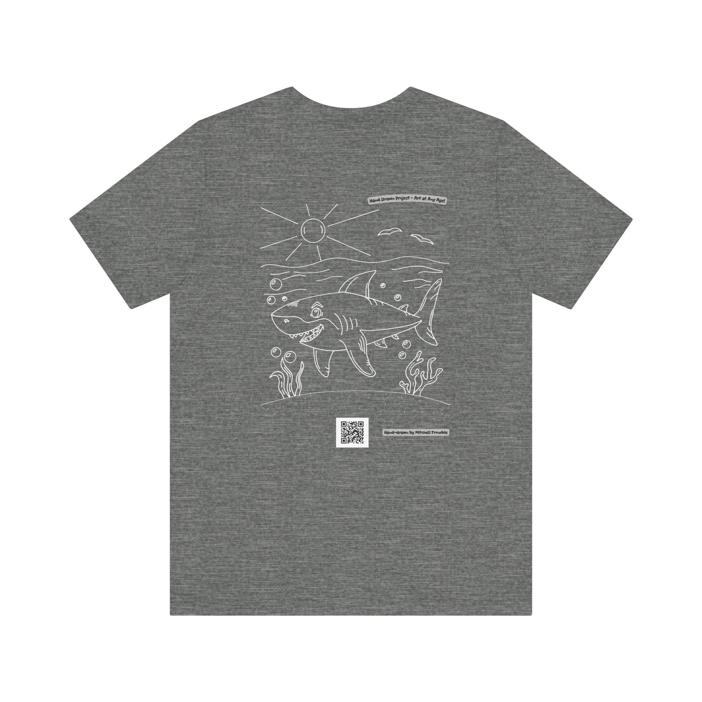 Great White Shark – Hand-Drawn Ocean Critter T-Shirt