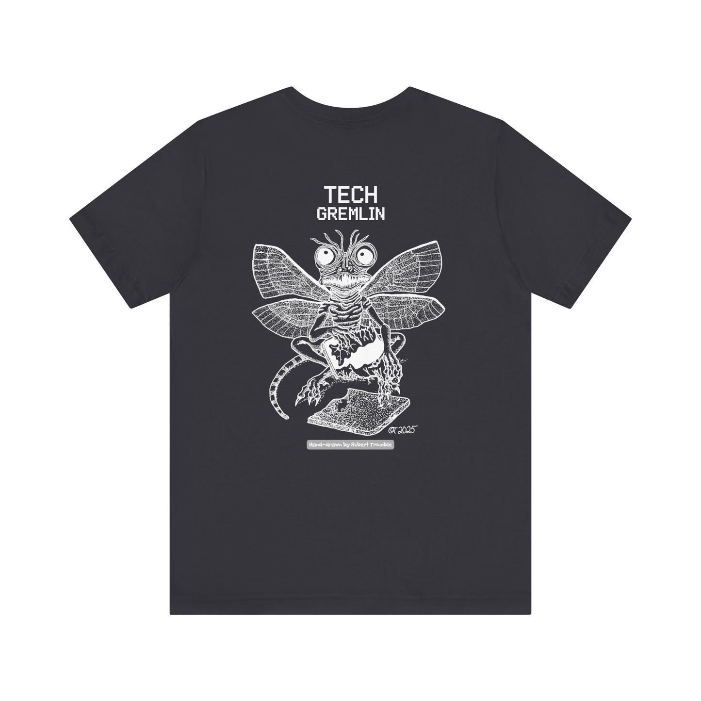 Tech Gremlin Logo Tee – Mischievous Creature Shirt | Hand-Drawn