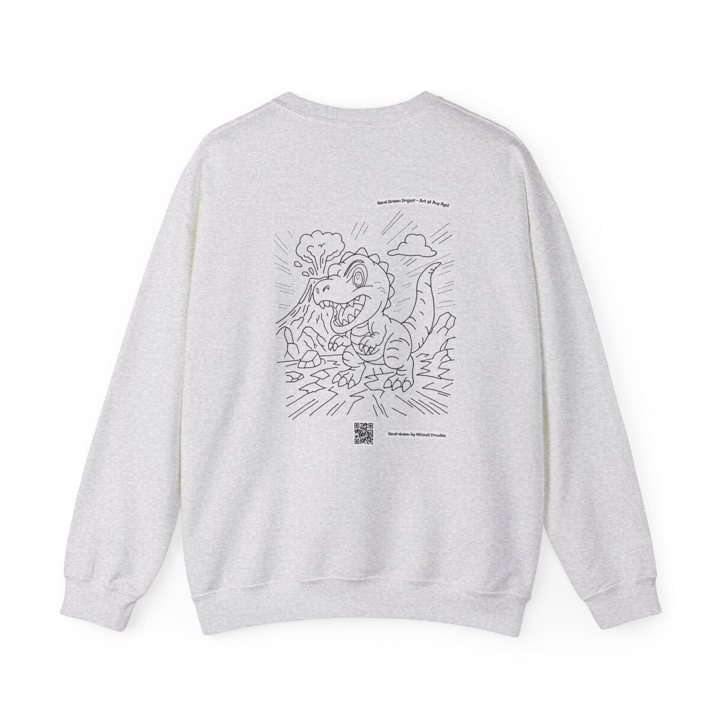 T-Rex Crewneck Sweatshirt – Unisex | Fun Dinosaur Gift for Kids & Adults, Cozy Fall & Halloween Wear