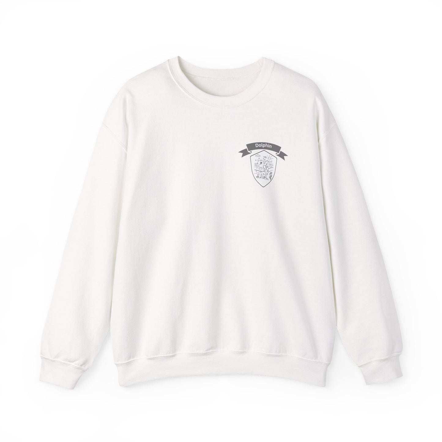 Dolphin Splash Squad Crew Sweatshirt – Hand Drawn Ocean Critter by Mitchell Trumble