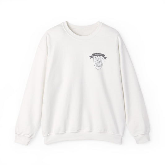 Dolphin Splash Squad Crew Sweatshirt – Hand Drawn Ocean Critter by Mitchell Trumble