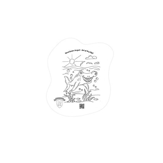 Happy Hammerhead Shark – Ocean Smiles Kiss-Cut Sticker