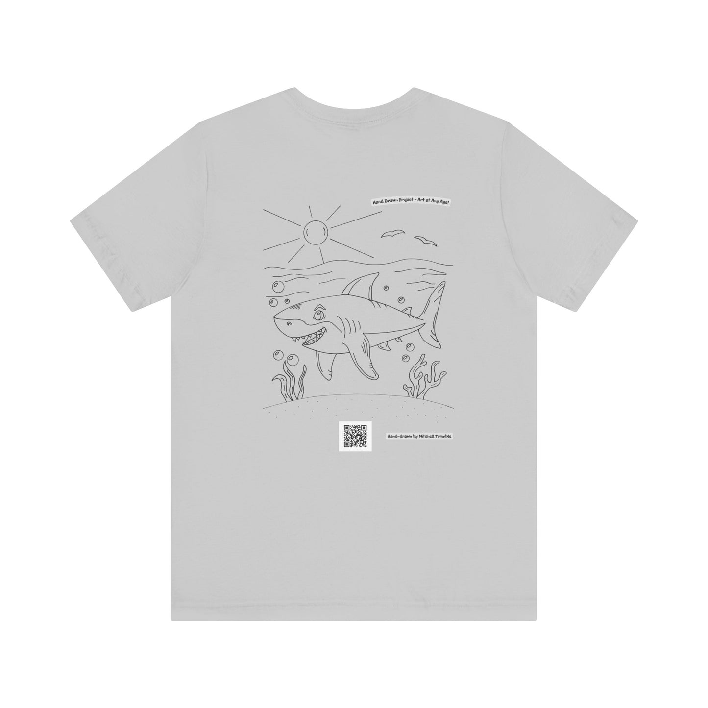 Great White Shark – Hand-Drawn Ocean Critter T-Shirt