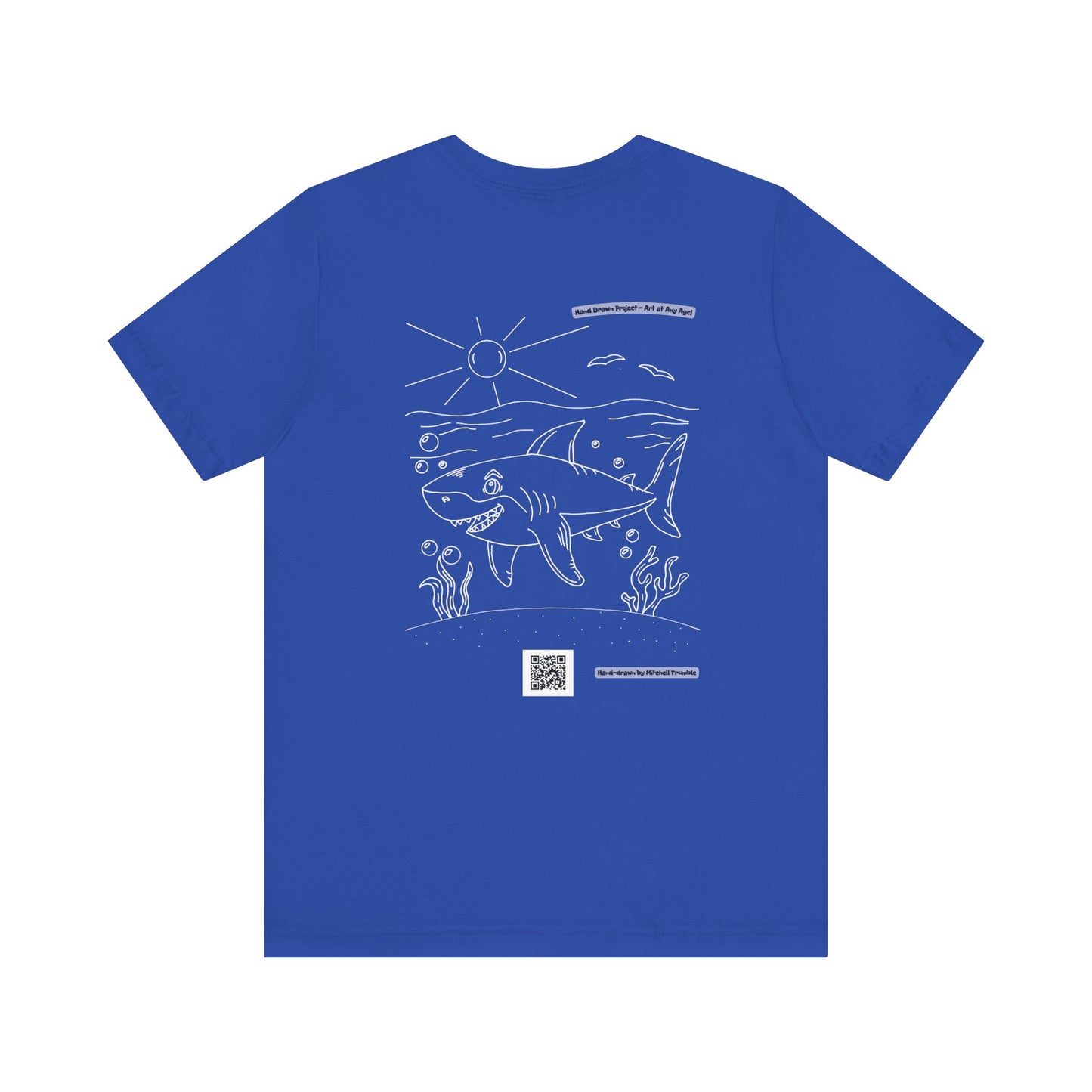 Great White Shark – Hand-Drawn Ocean Critter T-Shirt