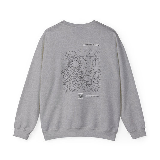 T-Rex Crewneck Sweatshirt – Unisex | Fun Dinosaur Gift for Kids & Adults, Cozy Fall & Halloween Wear