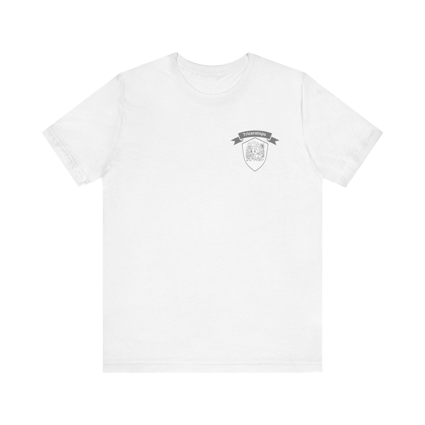 Triceratops Unisex T-Shirt | Bella+Canvas 3001 | Hand-Drawn Dino with QR Code