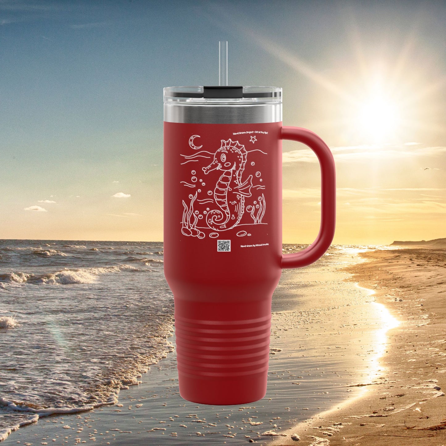 Adorable Seahorse – Ocean Adventure Travel Mug