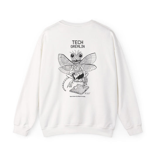 Tech Gremlin Crewneck Sweatshirt – Digital Chaos by Robert Trumble