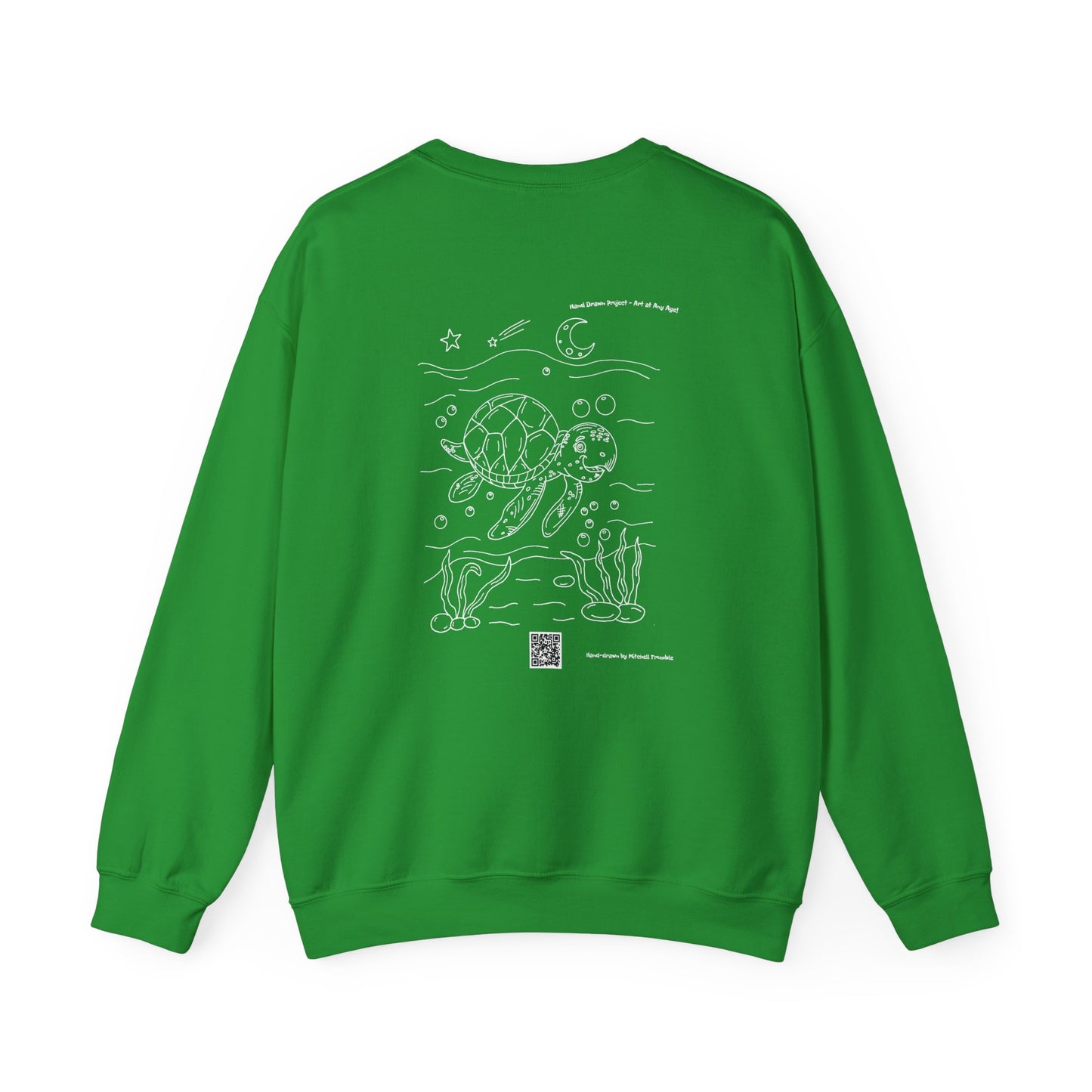 Smiling Sea Turtle Cozy Sweatshirt – Ocean Critter Art