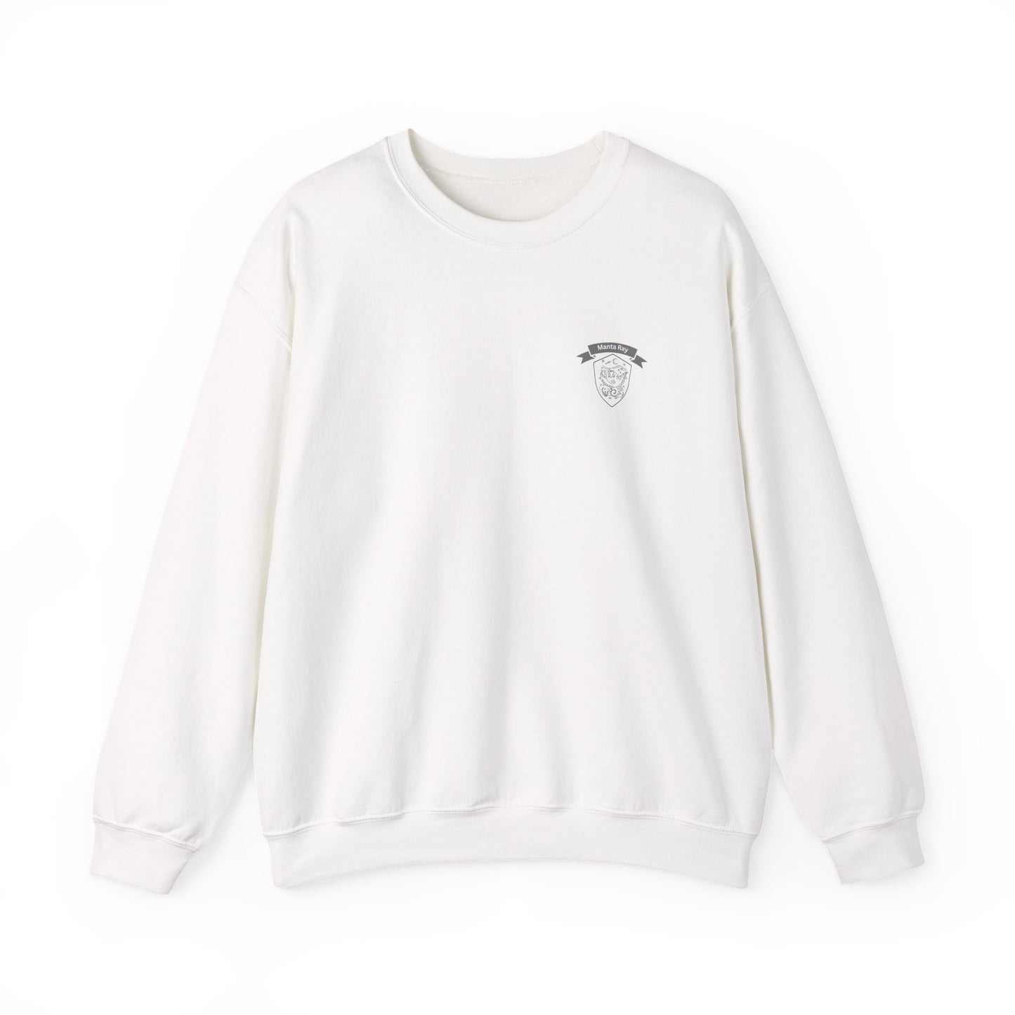 Manta Ray Crewneck Sweatshirt | Hand-Drawn Ocean Vibes