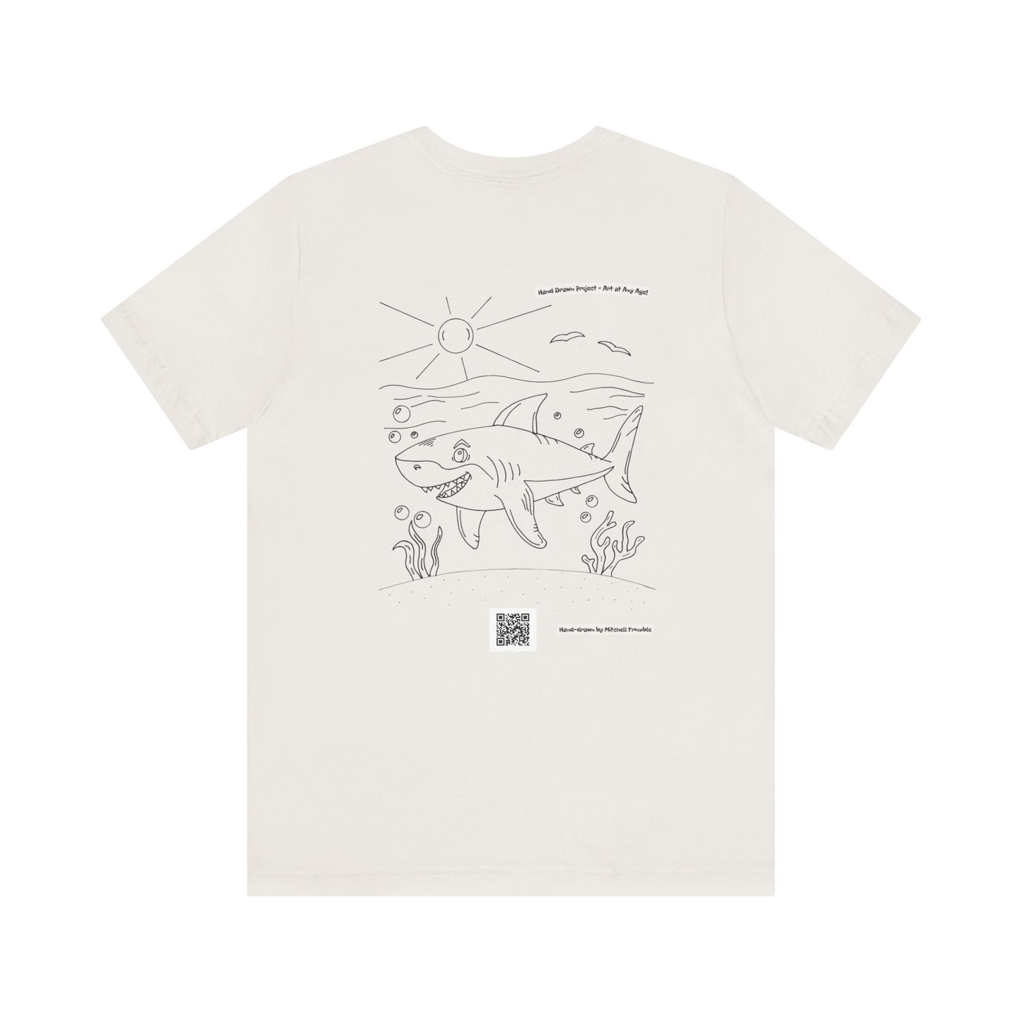 Great White Shark – Hand-Drawn Ocean Critter T-Shirt
