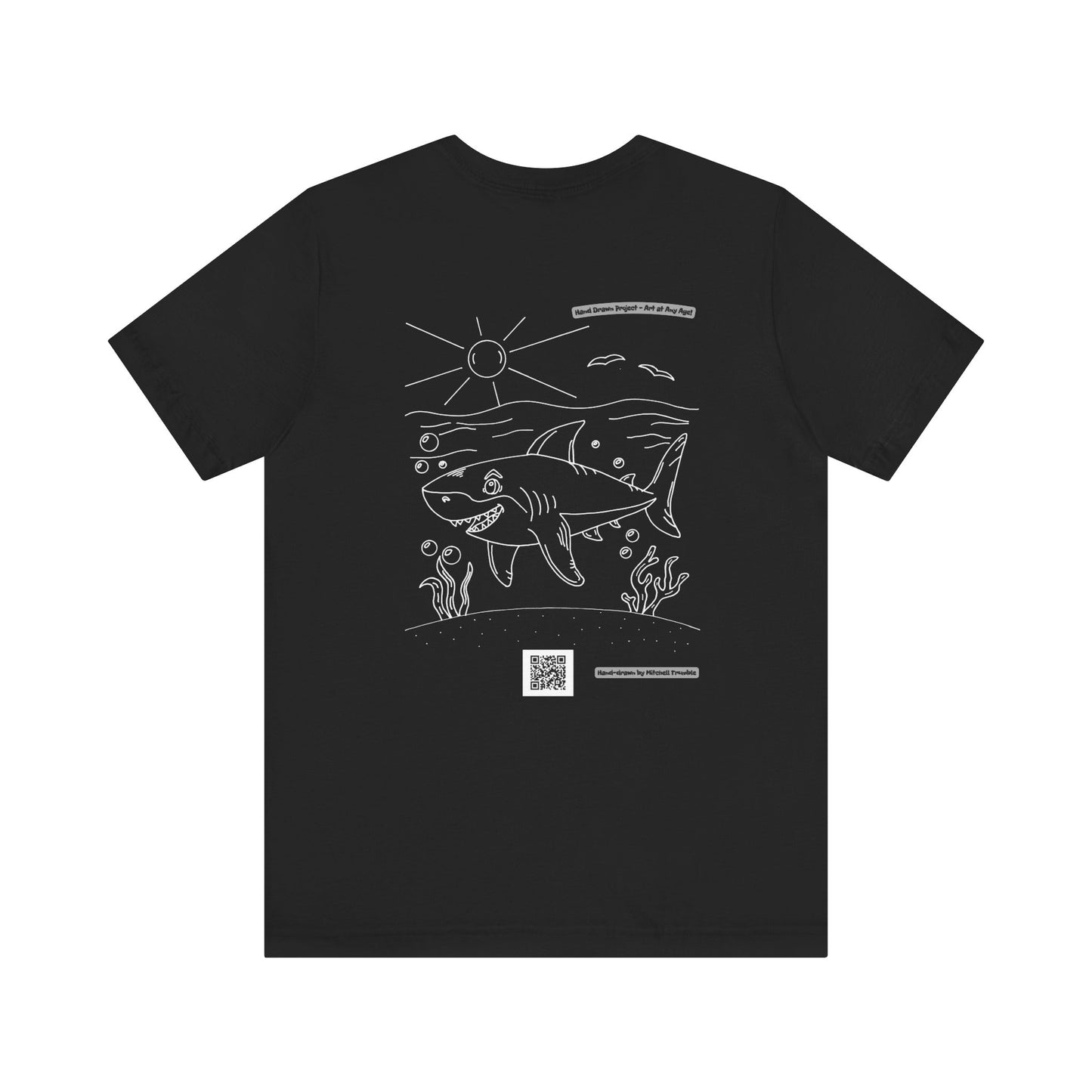 Great White Shark – Hand-Drawn Ocean Critter T-Shirt