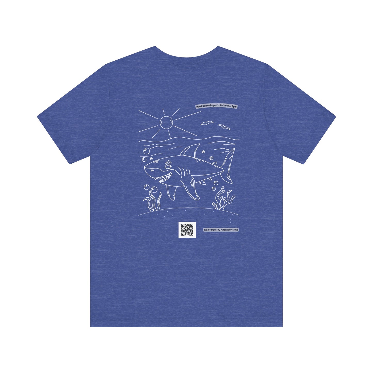 Great White Shark – Hand-Drawn Ocean Critter T-Shirt