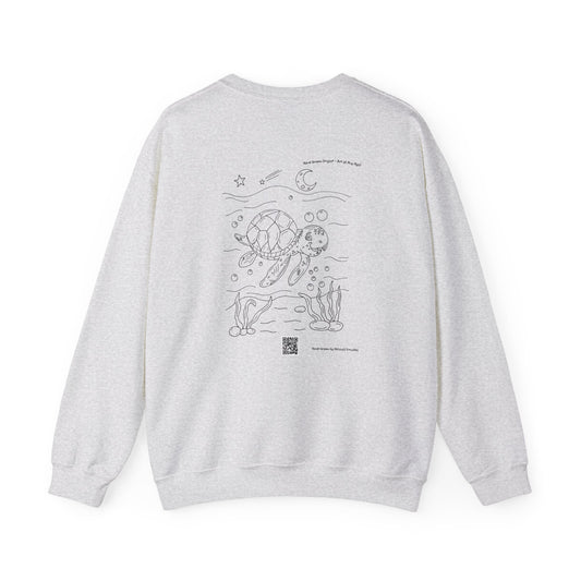 Smiling Sea Turtle Cozy Sweatshirt – Ocean Critter Art