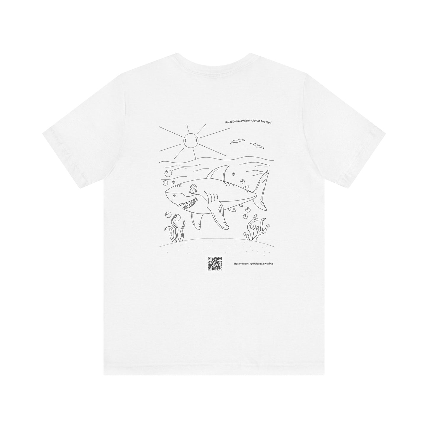 Great White Shark – Hand-Drawn Ocean Critter T-Shirt