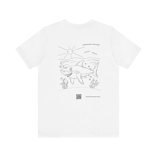 Great White Shark – Hand-Drawn Ocean Critter T-Shirt
