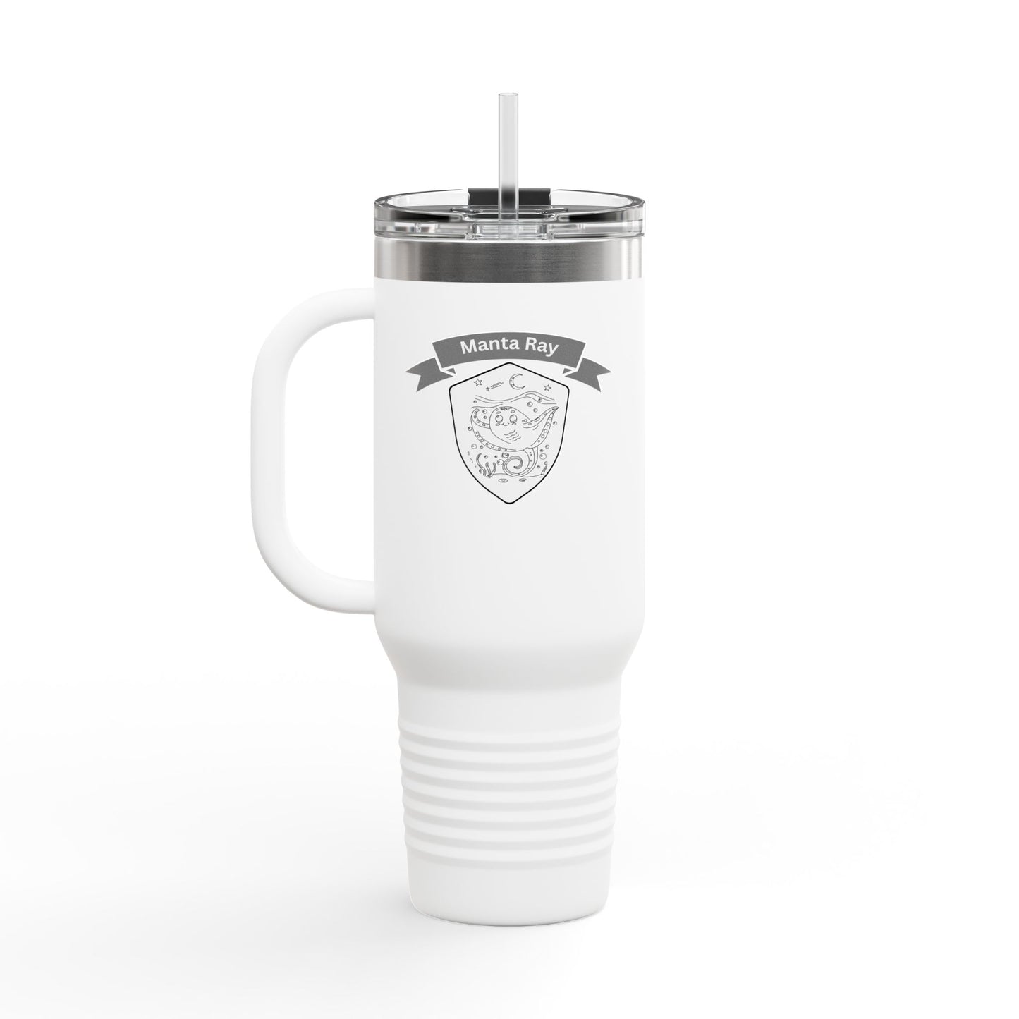 Manta Ray Travel Mug | Hand-Drawn Ocean Adventure