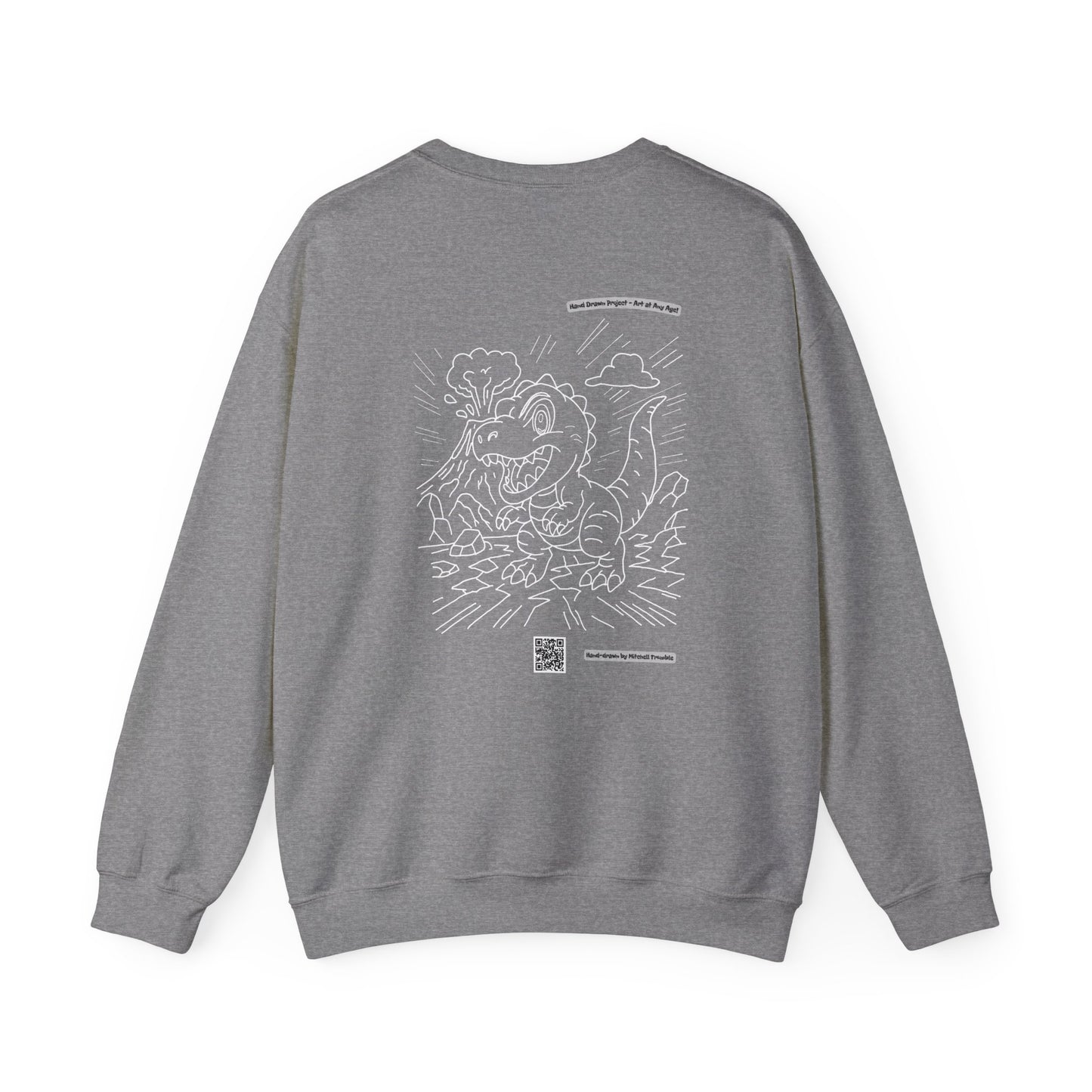 T-Rex Crewneck Sweatshirt – Unisex | Fun Dinosaur Gift for Kids & Adults, Cozy Fall & Halloween Wear