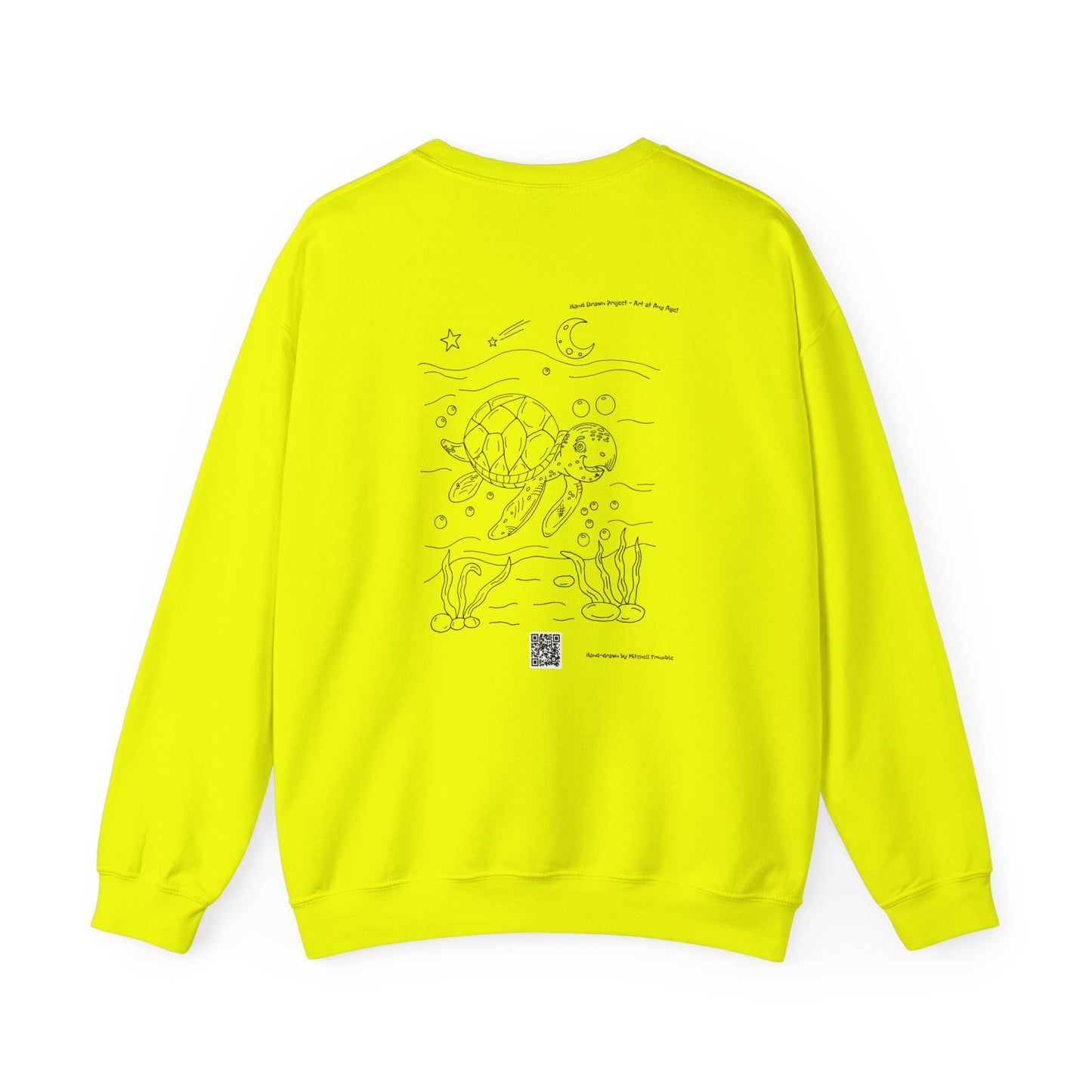 Smiling Sea Turtle Cozy Sweatshirt – Ocean Critter Art