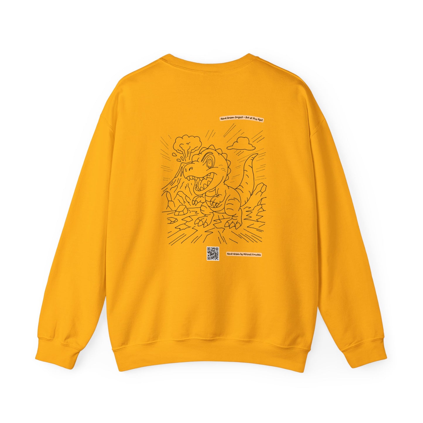 T-Rex Crewneck Sweatshirt – Unisex | Fun Dinosaur Gift for Kids & Adults, Cozy Fall & Halloween Wear