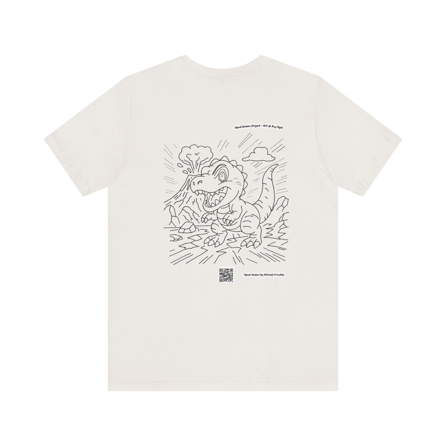 T-Rex T-Shirt – Hand-Drawn Dinosaur Design by Mitchell Trumble | Unisex Bella+Canvas 3001