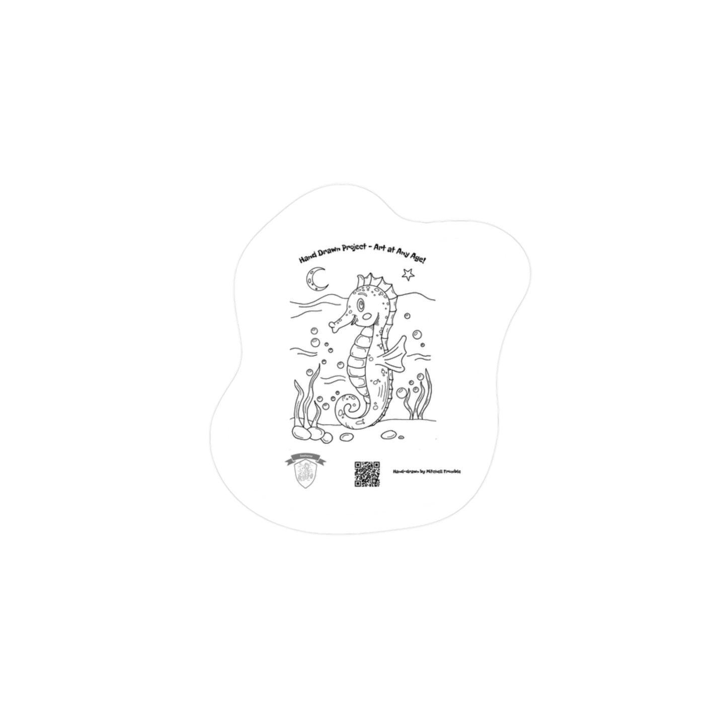 Adorable Seahorse – Ocean Critter Kiss-Cut Sticker