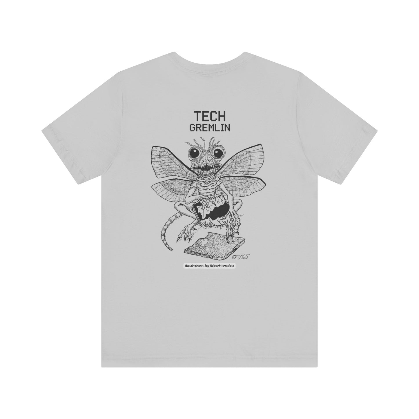 Tech Gremlin Logo Tee – Mischievous Creature Shirt | Hand-Drawn