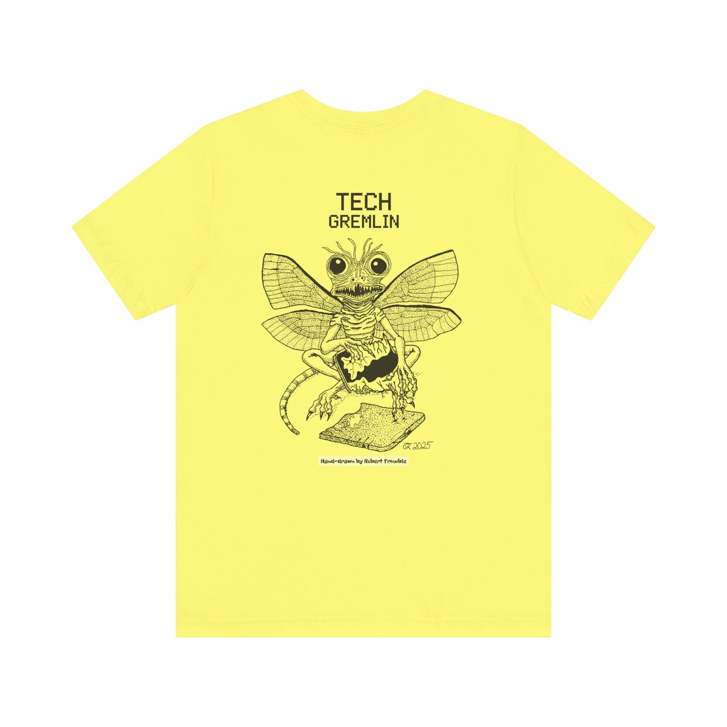 Tech Gremlin Logo Tee – Mischievous Creature Shirt | Hand-Drawn