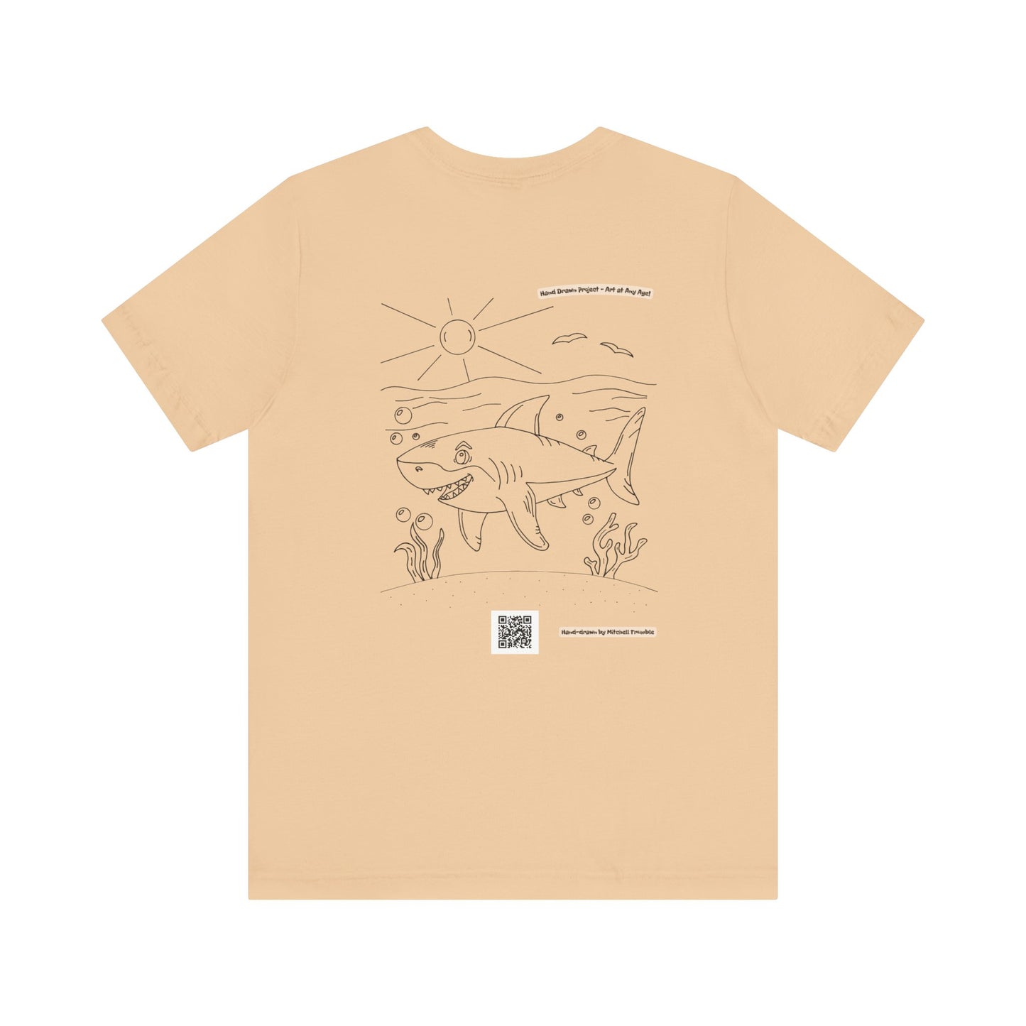 Great White Shark – Hand-Drawn Ocean Critter T-Shirt