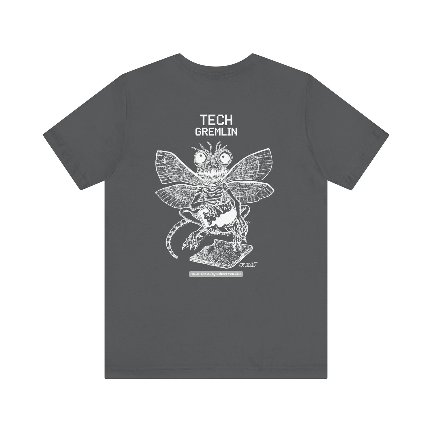 Tech Gremlin Logo Tee – Mischievous Creature Shirt | Hand-Drawn