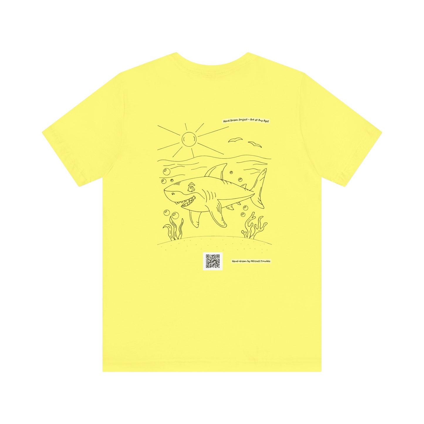 Great White Shark – Hand-Drawn Ocean Critter T-Shirt